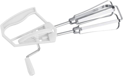 Egg Beater, Stainless Steel Rotary Hand Whip Whisk Mixer Cooking Tool