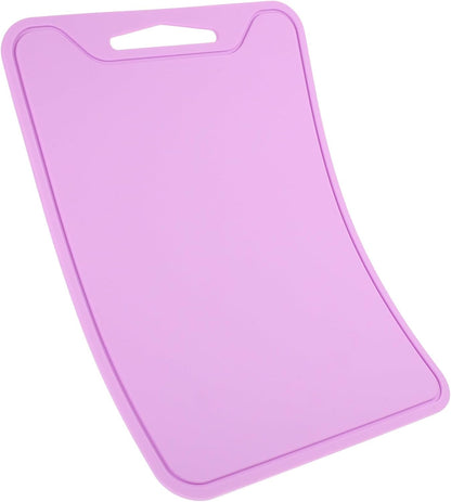 PRETYZOOM Flexible Cutting Board: 12x9 Inch Silicone Chopping Board, Non-Slip Mats for Meat, Vegetables, Fruits