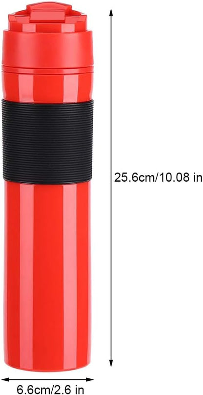 Dioche Bottle, 350ml Portable Tea Coffee Maker Drinking Water Cup for Travelling, Red
