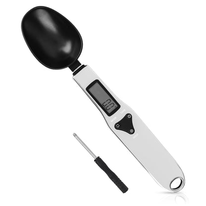 BTFO Electronic Food Measuring Spoon, Stainless Steel Digital Scoop Scale Small Baking Weight Cup with LCD Display 300g/0.1g High Precision Gram Kitchen Gadgets for Home Kitchen