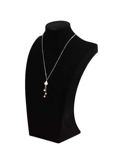 Coward Big Necklace Bust Stand for Selling Show, Black Velvet Necklace Jewelry Display Holder for Home Use or Store Shop Show (13" Hight)