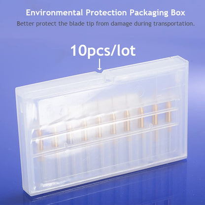 HOZLY 10Pcs 1/8'' Shank 1.0mm Titanium Coat Carbide End Mill Engraving Bits CNC Rotary Burrs Tool for PCB Mould Plastic Fiber Carbon Fiber Hardwood