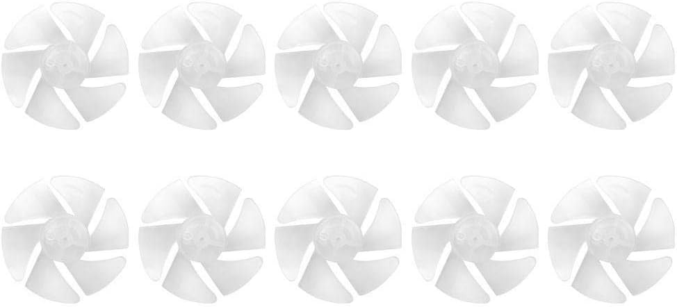 10Pcs Mini Plastic Fan Blades, Small Power Hair Dryer Fan Leaves Motor Accessories Replacement