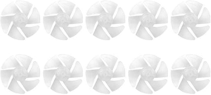 10Pcs Mini Plastic Fan Blades, Small Power Hair Dryer Fan Leaves Motor Accessories Replacement