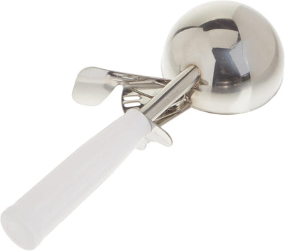 Winco ICD-6 No.6 Ice Cream Disher, White Plastic Handle