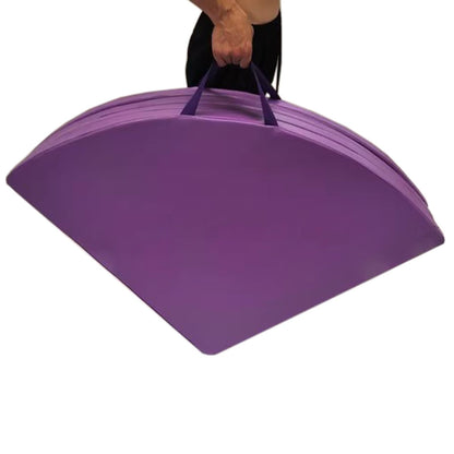 Purple Crash Mat for Pole Dancing, 3ft/3.5ft/4ft/4.5ft/5ft/5.5ft/6ft/6.5ft Large Round Folding Portable Pole Dance Crash Mat, 1.2in/2in/4in Thick Gymnastics Crash Landing Mat Pad ( Color : 180cm/5.9ft