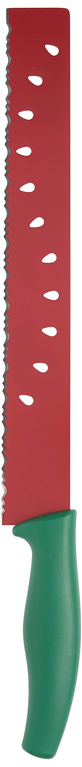 Kuhn Rikon Watermelon Knife, Serrated Fruit Slicer for Watermelon and Large Fruit, Long Blade for Clean Slicing, Easy Cutting Tool