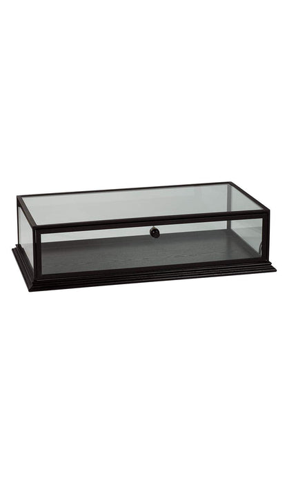SSWBasics Black Wood Countertop Display Case - Sleek and Durable Design - 31¾ W x 18" D x