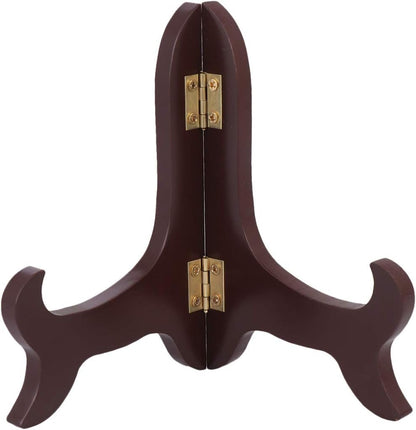 Small Easel Stand for Display, Wooden Plate Stands for Decorative Dish, Tabletop Bowl Display Stand
