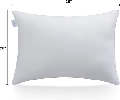 1 Count (Pack 1), Acanva Bed Sleeping Extra-Soft Sham Down Alternative Pillow Insert, of White