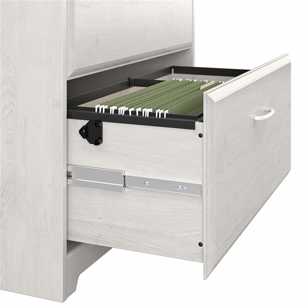 UrbanPro 2 Drawer Lateral File Cabinet, Linen White Oak Finish, Engineered Wood, 32W x 20D x 30H, Full-Extension Ball Bearing Slides, Accepts Letter Legal A4 Files, Traditional Home Office Filing