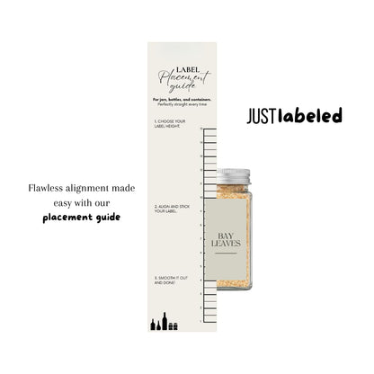 Spice Labels - 168 Aesthetic Beige Spice Labels for Jars - Waterproof Stickers for Spice containers - Preprinted Minmalist Oilproof Herbs & Seasoning Labels