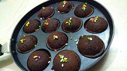 Non Stick Appam Maker, 12 Cavity Appam Patra Pan with Stainless Steel Lid