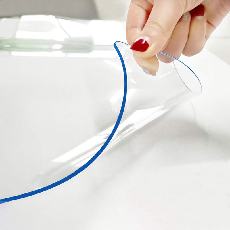 44 x 88 Inch Clear Table Cover Protector 1.5mm Thick Easy Clean PVC Plastic Desk Protector Crystal Desk Mat Waterproof Table Cover for Dining Table or Office Desk Conference Table Kitchen Countertop