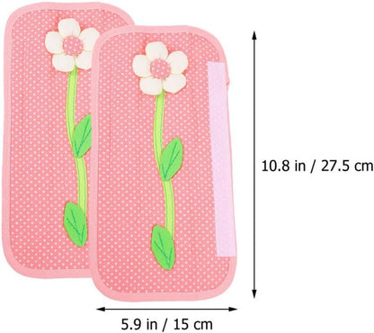 SOLUSTRE 6pcs Flower Refrigerator Handle Gloves, Car Door Handle Covers, Kitchen Appliance Handle Cover Fabric