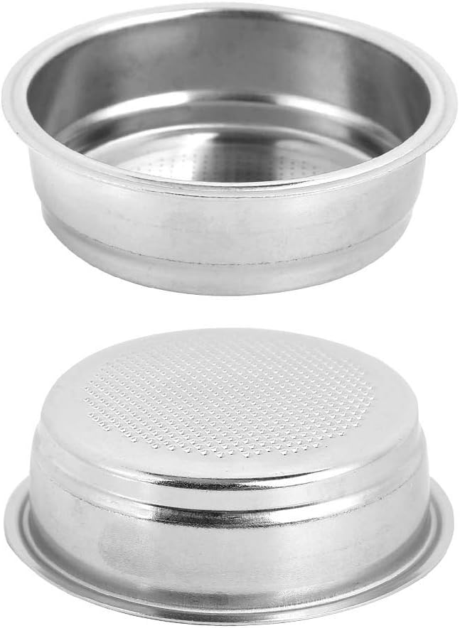 51mm Non Pressurized Filter, Stainless Steel Reusable Coffee Machine Strainer Bowl, Single Basket for De Longhi