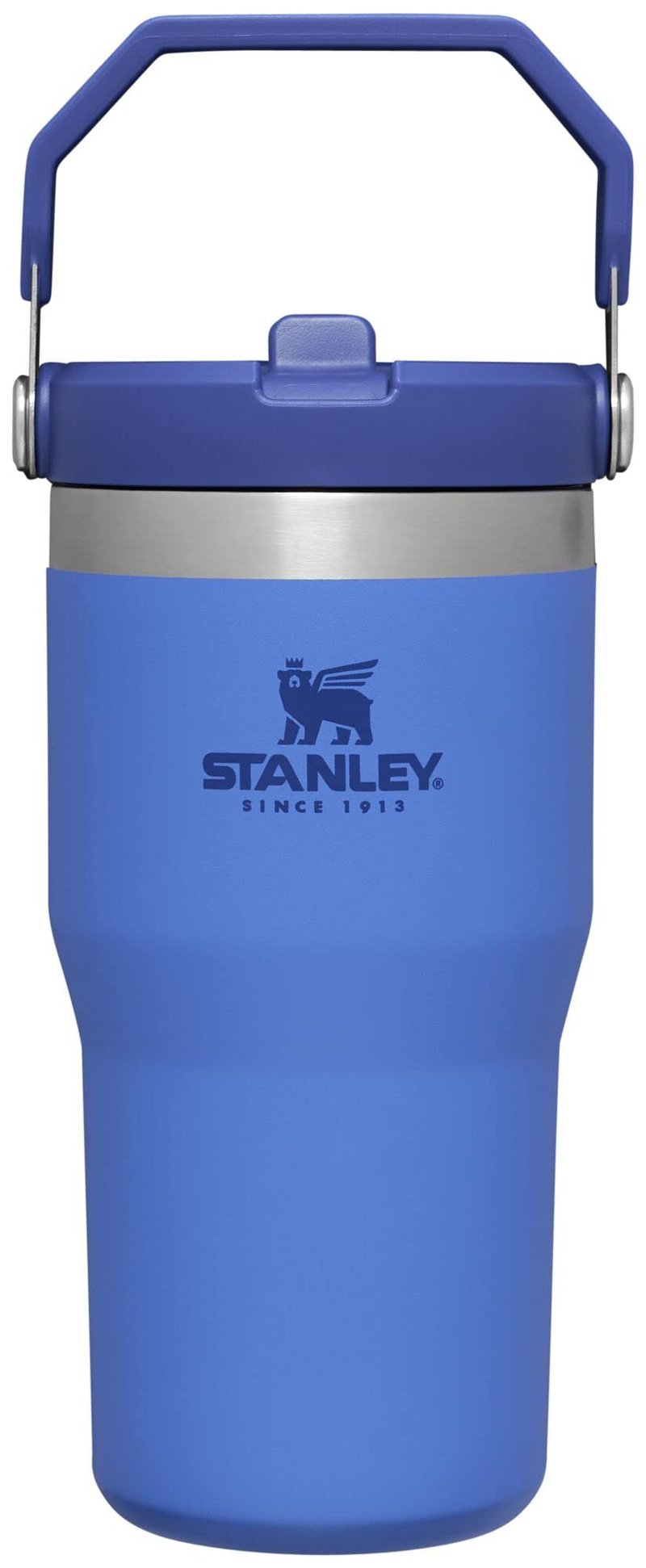 Stanley IceFlow Flip Straw Tumbler with Handle 20 oz | Twist On Lid and Flip Up Straw | Leak Resistant Water Bottle | Insulated Stainless Steel |BPA-Free | Iris