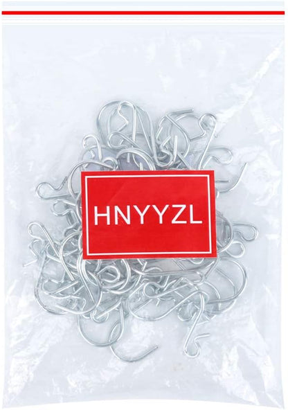 HNYYZL 30 Pack S Shaped Hooks - Stainless Steel Metal Hangers for DIY Crafts, Jewelry, Key Chains