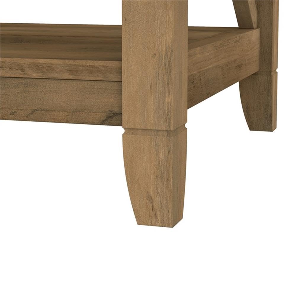 Bush Home Key West 5 Shelf Bookcase - Set of 2 | Tall Bookshelves in Reclaimed Pine | Sturdy Display Shelves for Library, Living Room, and Home Office