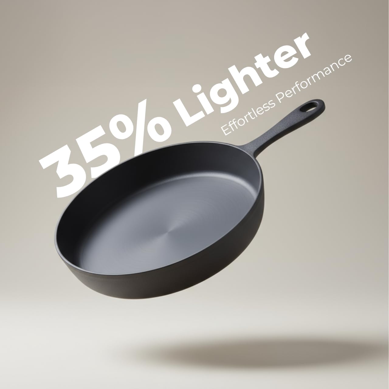 Flambo 12 Inch Smooth Cast Iron Skillet - Naturally Non-Stick, Pre-Seasoned Frying Pan, Smooth Finish for Grilling, Frying, Sauteing, Searing, Baking - Use on Oven, Stove, Grill, or Campfire