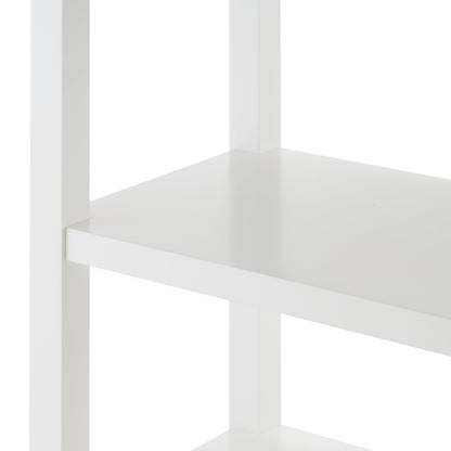TRINITY 3-Tier Mobile Kitchen Island Storage Cart with Stainless Steel Top, 31.4" x 18" x 35", White