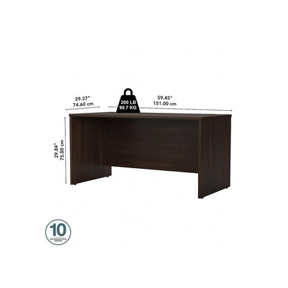 Bush Business Furniture Studio C 60W x 30D Office Desk in Black Walnut, Computer Table for Home or Professional Workspace