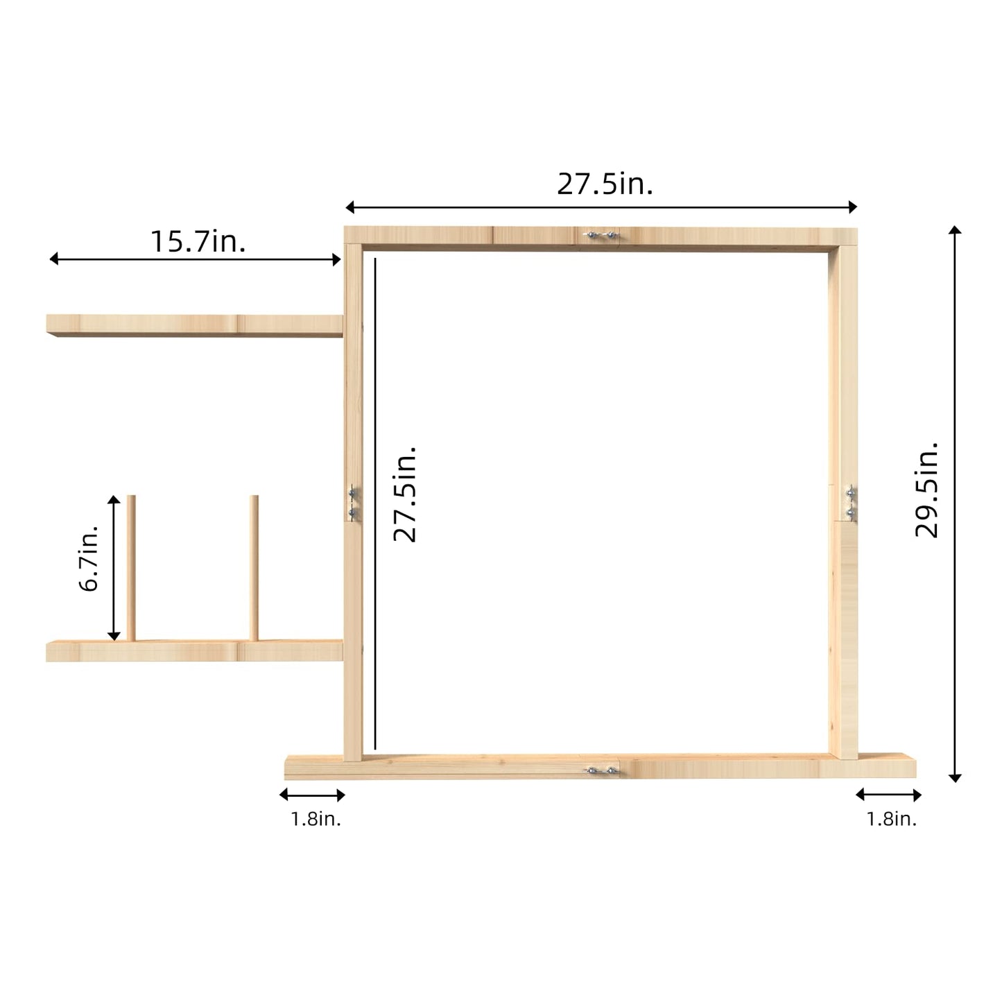 Jangker Tufting Frame for Rug Making - Large 27.5'' Rug Making Kit with Carpet Tack Strip