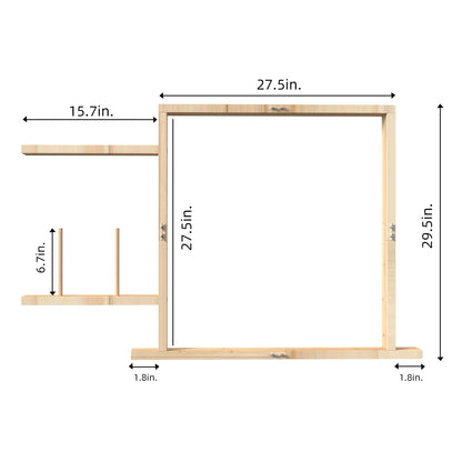 Jangker Tufting Frame for Rug Making - Large 27.5'' Rug Making Kit with Carpet Tack Strip
