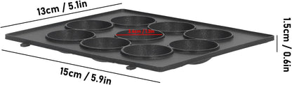 Non Stick Meatball Baking Tray, 9 Hole Baking Pan, Stainless Steel Octopus Meatball Grill Cooking Plate