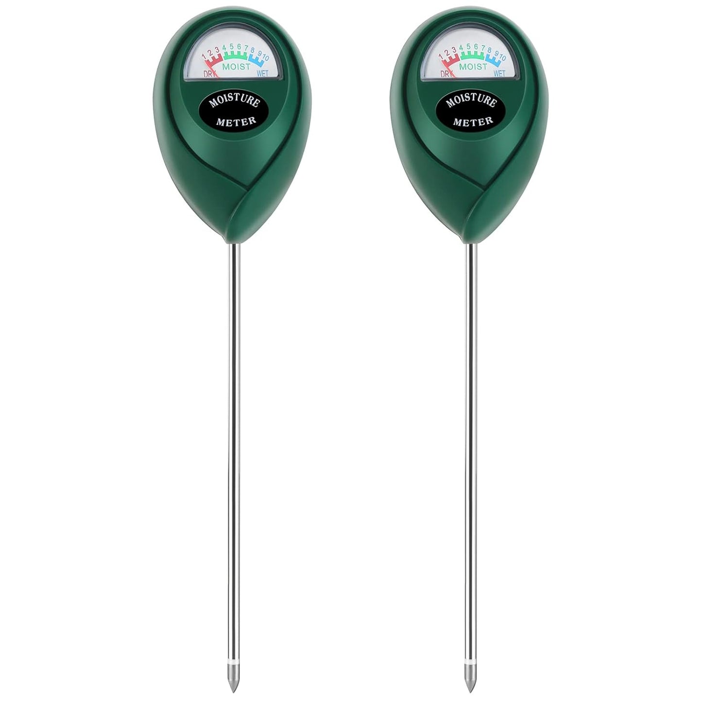 Skiennix Plant Moisture Meter - Accurate Soil Water Level Indicator for Indoor & Outdoor Use | 2-Pack Green