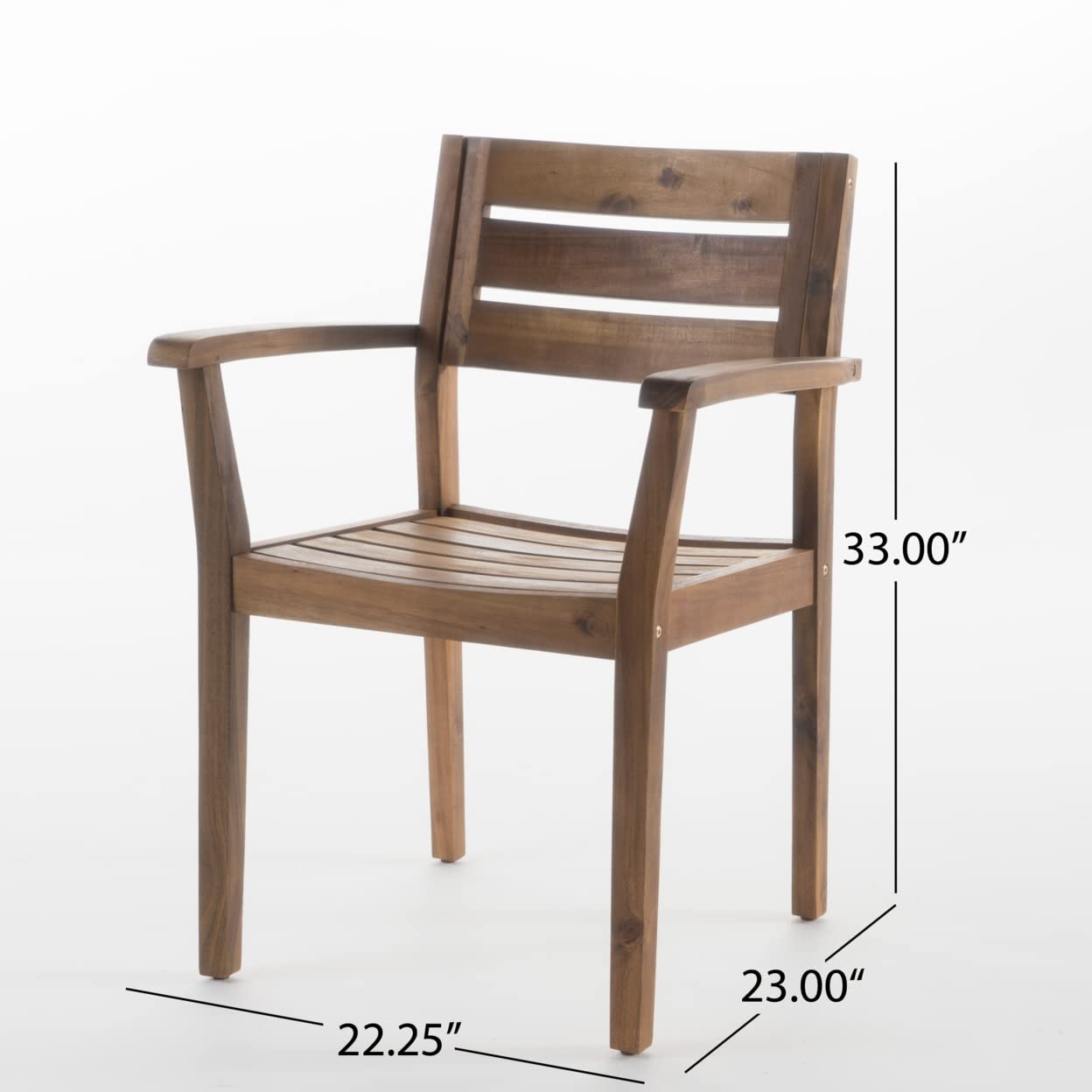 Christopher Knight Home Keth Outdoor 5 Piece Acacia Wood Dining Set, Teak Finish