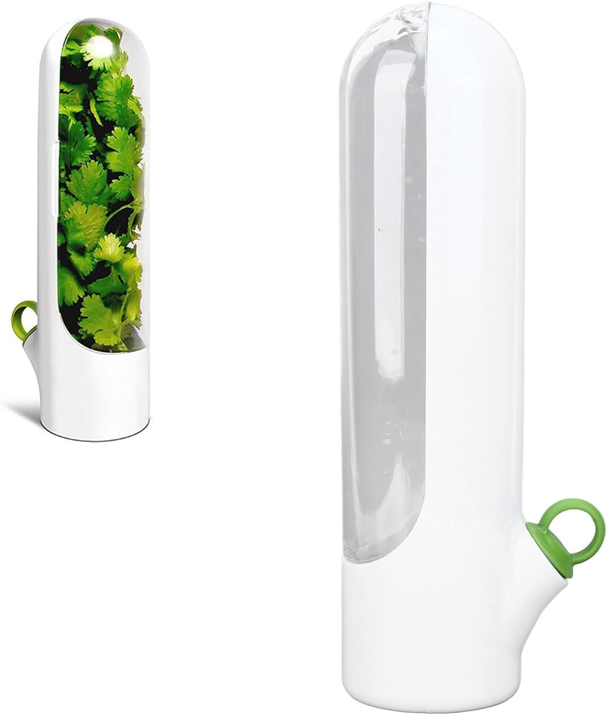 Herb Savor Pod, Clear Herb Storage Container - Lasting Refrigerator Fresh Herb Keeper for Produce