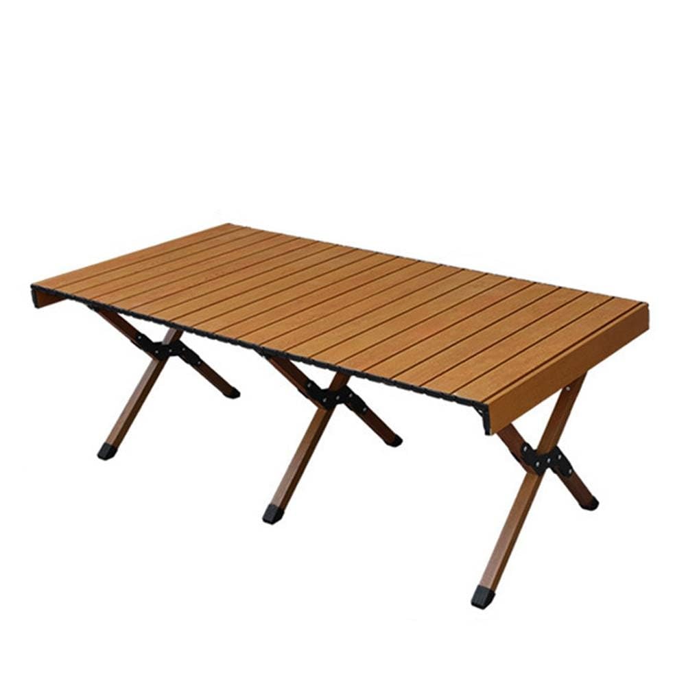 LLLKSX Portable Folding Camping Table - Ultralight Aluminum Outdoor Table for BBQ, Beach, Garden & Patio - Roll-Up Design (120x61x46cm) Ideal for Camping & Picnics