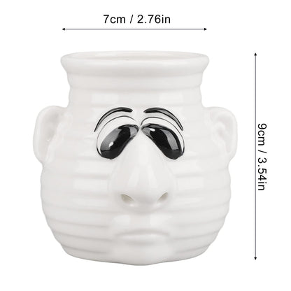 Ceramic Egg Separator, Funny Cartoon Ceramic Egg White and Yolk Separator Mug Kitchen Gadget Dishwasher Safe Ceramicly Mug for Home Cooks White Elephant Gift