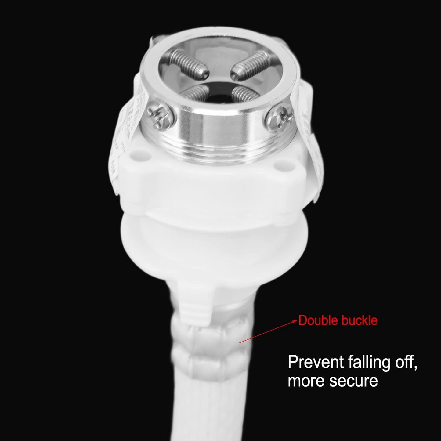 Washing Machine Water Inlet Hose, Double Buckle Fixation G3/4 Thread Soft PVC Hoses with Metal Connector (2m)