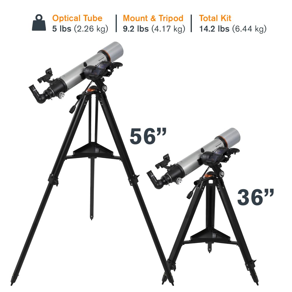Celestron StarSense Explorer DX 102AZ App-Enabled Telescope – 102mm Refractor with Smartphone Dock & StarSense App – iPhone & Android Compatible – Easy-to-Use for Beginners