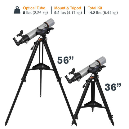 Celestron StarSense Explorer DX 102AZ App-Enabled Telescope – 102mm Refractor with Smartphone Dock & StarSense App – iPhone & Android Compatible – Easy-to-Use for Beginners