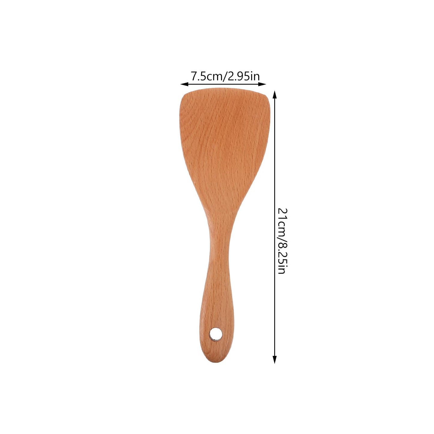 UPKOCH 8.3" Beechwood Rice Paddle - Japanese-Style Non-Scratch Spoon for Rice Cooker & Curry Stirring, Natural Wooden Utensil with Ergonomic Handle