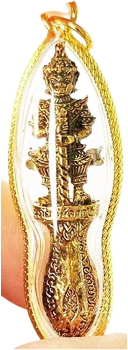 Thai Magic Amulet Wessuwan Giant God Statue Pendant, Waterproof Talisman Cloth for Protection from Evil Spirits and