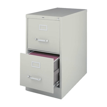 Lorell LLR42292 2-Drawer Vertical File, 15" x 22" x 28, Light Gray