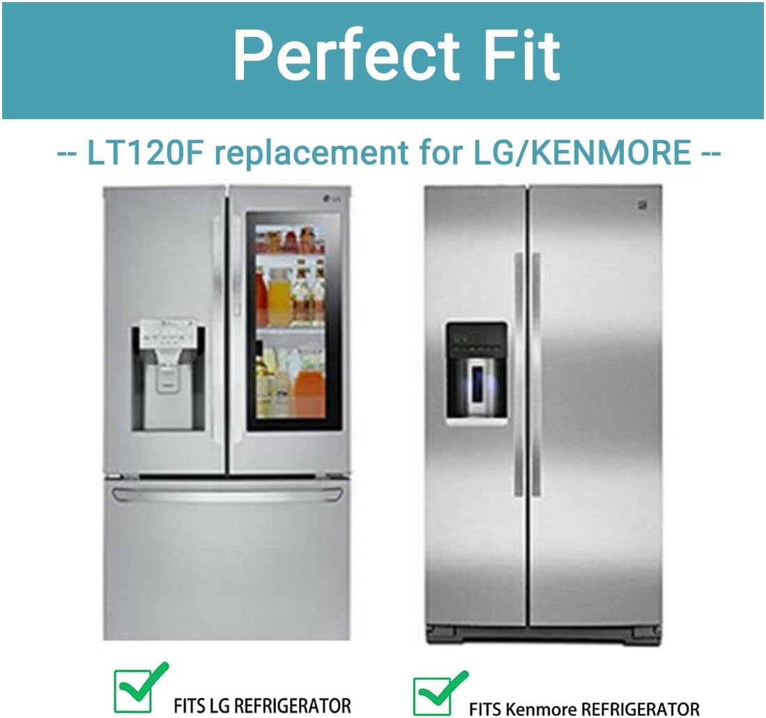 7 Pack LT120F Replacement Refrigerator Air Filter for LG Kenmore Elite, Replace 46-9918, 469918