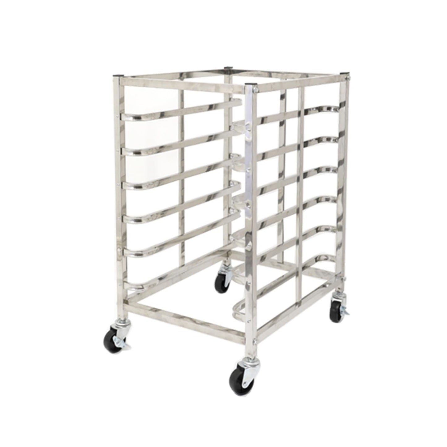 Quick Rack for Baking Pans,Heavy-Duty Bread Pan Baking Rack with Wheels, 6-Tier Rolling Rack for Home & Commercial Use, Sturdy Flat Casters, 80x46.5x60cm - Ideal for Bakeries & Kitchens