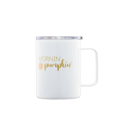 Cambridge EP109WHCB2DS 16 Oz Mornin Pumpkin Coffee Mugs, Set Of 2