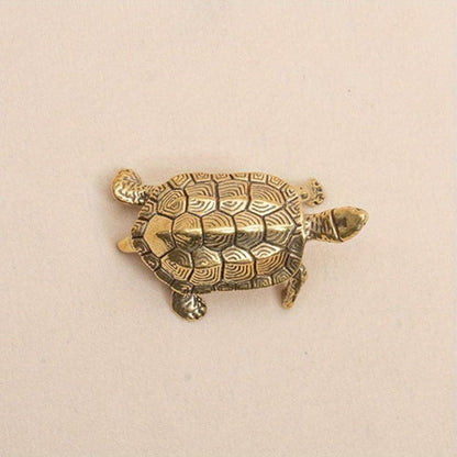 Skiennix Brass Vintage Turtle Figurine - Unique Home Ornament | Perfect Gift Idea, 1PC