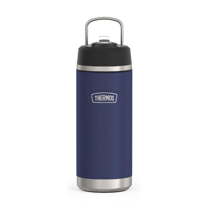 THERMOS ICON SERIES, Insulated Water Bottle with Straw Lid - 18 Ounce, Navy - Stainless Steel Vacuum Insulated Water Bottle with Straw Lid