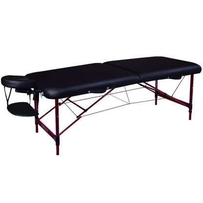 Master Massage Zephyr Lightweight Portable Massage Table Package- Tattoo Table- Spa Bed (Black, Maroon)