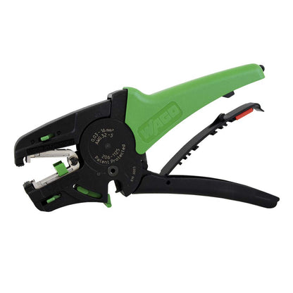 206-1125 | WAGO Quickstrip Vario Wire Stripper| Integrated Wire Cutter | 32-6 AWG | [Pack of 1],Green/Black