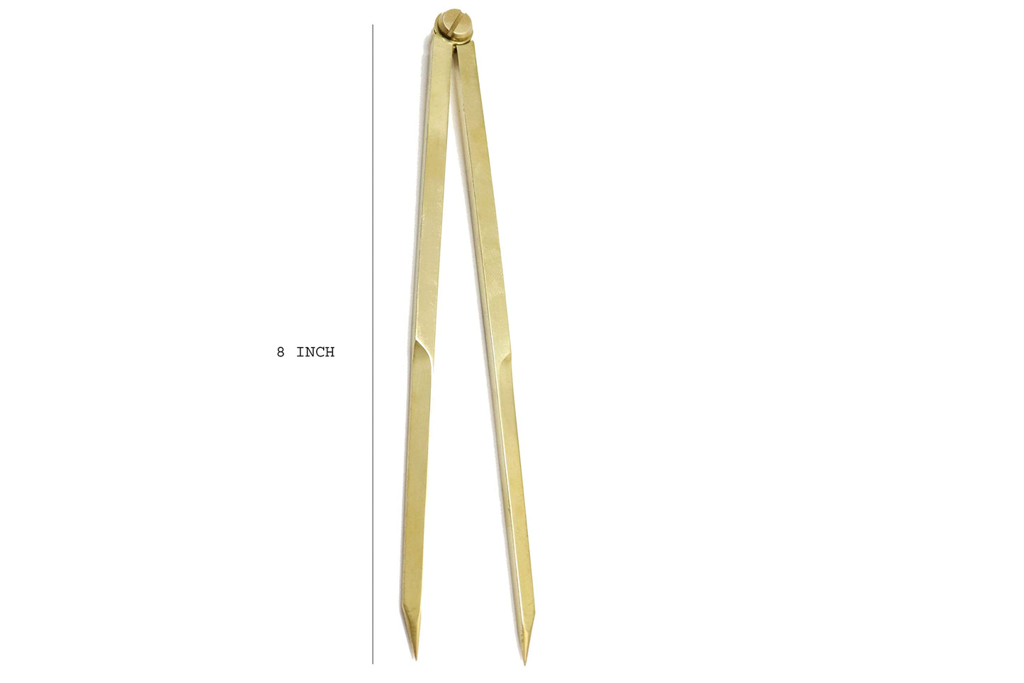 Liquidraw Solid Brass Navigation Divider 8" (20cm) | Single Handed Marine Nautical Plotting Tool | Professional Navigational Instrument for Drafting, Maritime Measurement & Technical Drawing