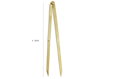 Liquidraw Solid Brass Navigation Divider 8" (20cm) | Single Handed Marine Nautical Plotting Tool | Professional Navigational Instrument for Drafting, Maritime Measurement & Technical Drawing
