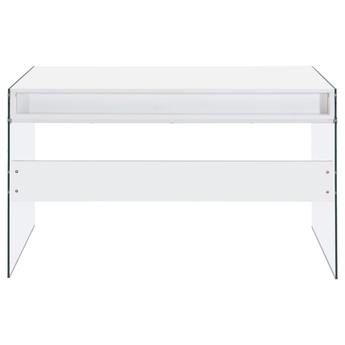 Coaster Home Furnishings Dobrev 48-inch 2-Drawer Writing Desk White High Gloss 800829